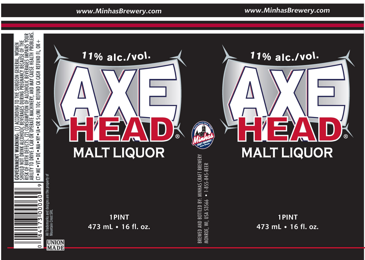 TABC label artwork for Axe Head