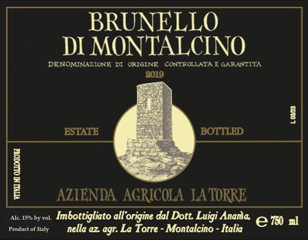TABC label artwork for La Torre Brunello di Montalcino