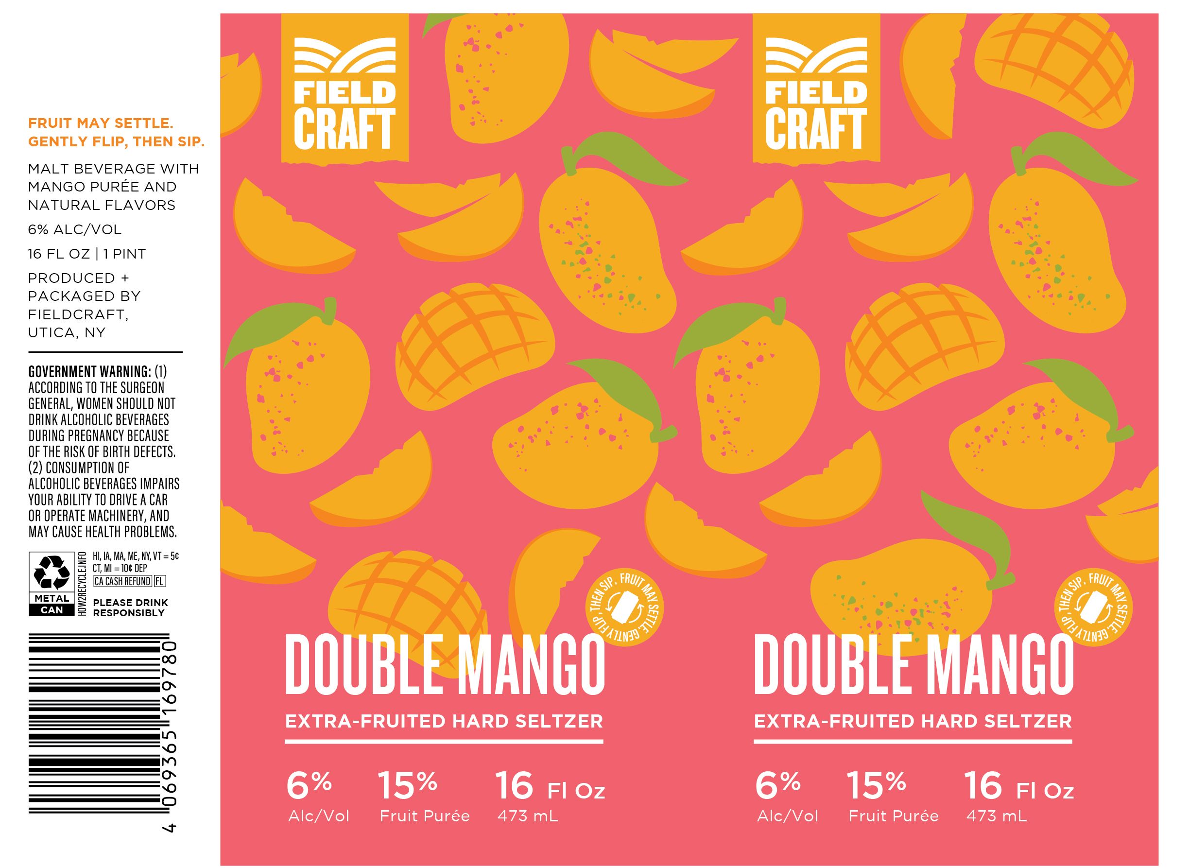 TABC label artwork for FieldCraft Double Mango