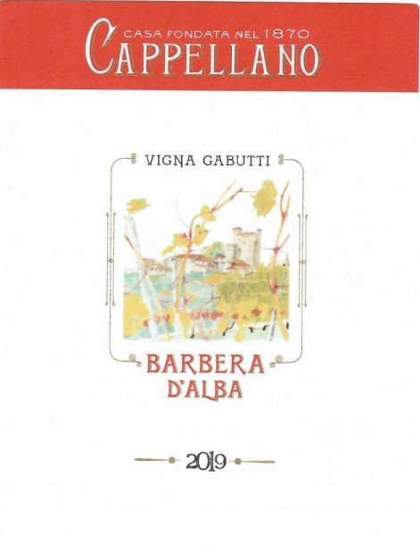 TABC label artwork for Cappellano Barbera d'Alba Gabutti