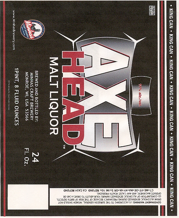 TABC label artwork for Axe Head