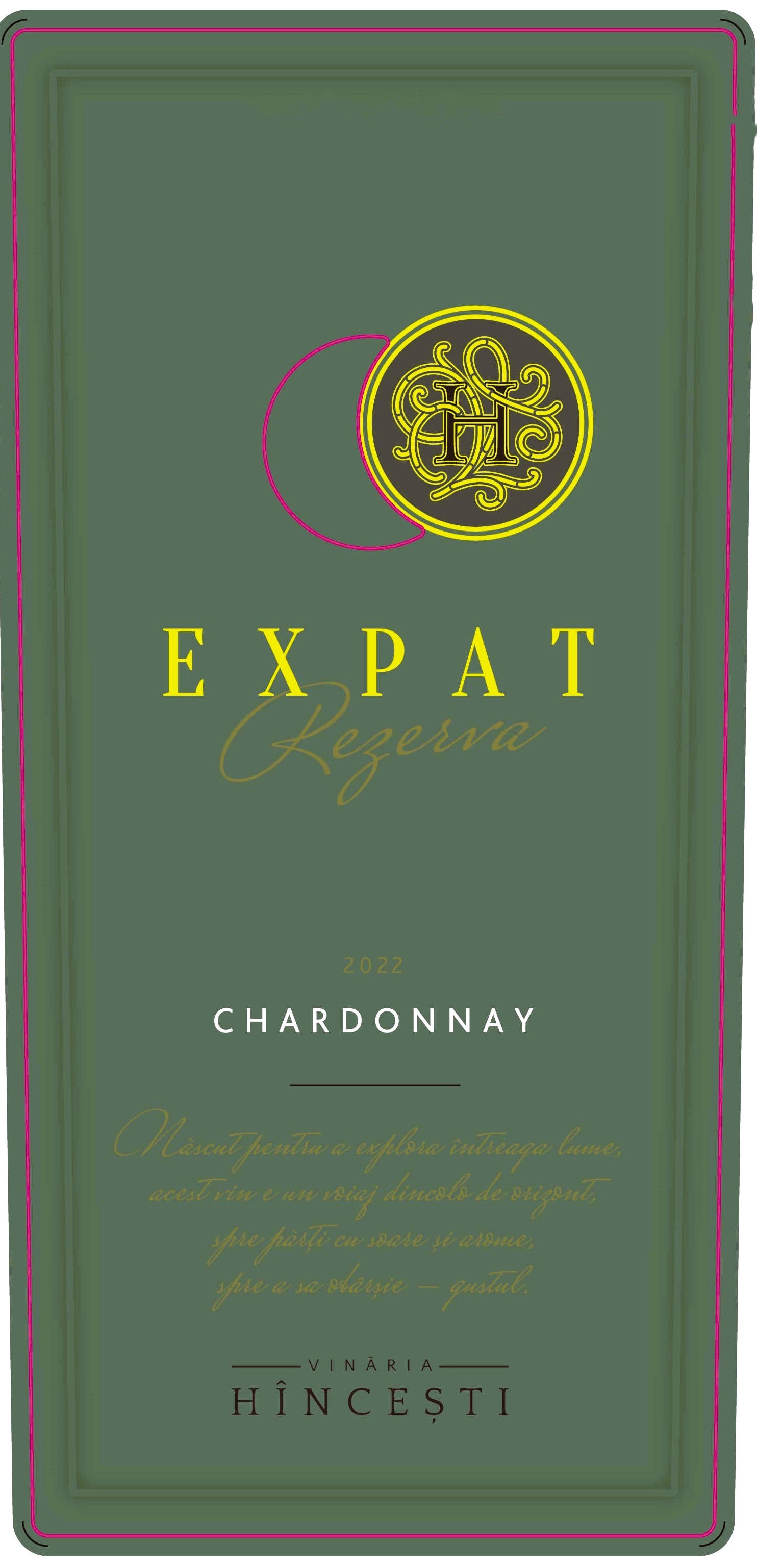 TABC label artwork for EXPAT REZERVA CHARDONNAY