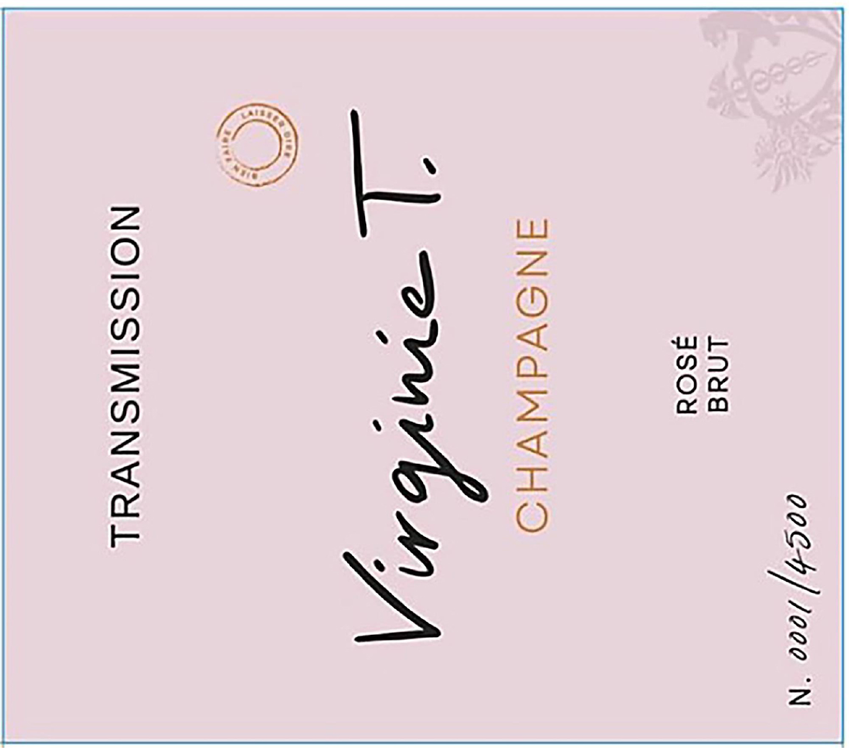 TABC label artwork for Virginie T. Transmission Brut Rose Champagne