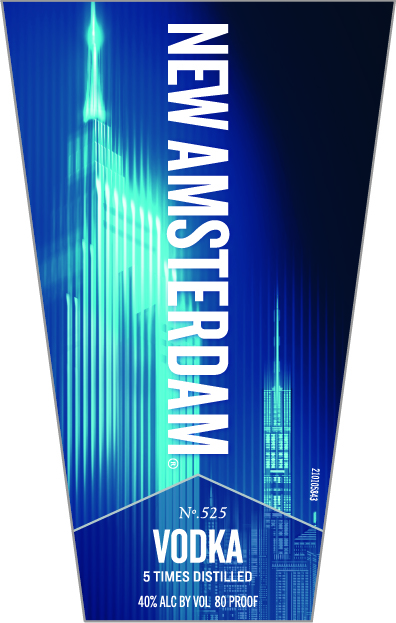 TABC label artwork for New Amsterdam Vodka