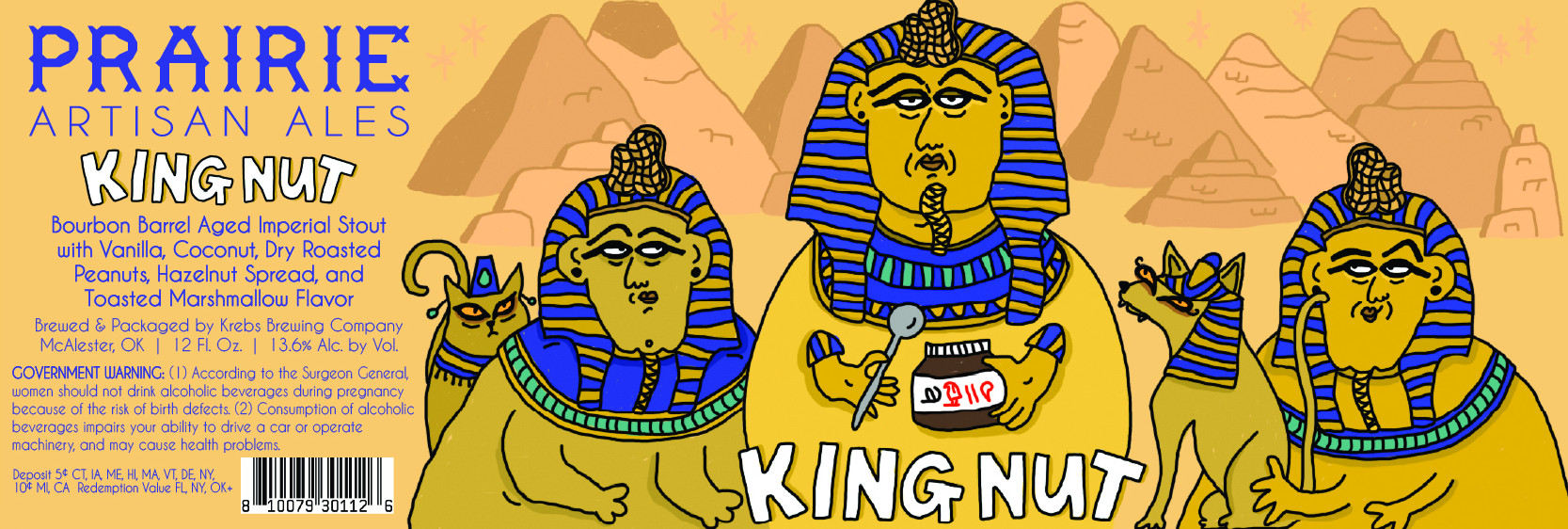 TABC label artwork for Prairie Artisan Ales King Nut