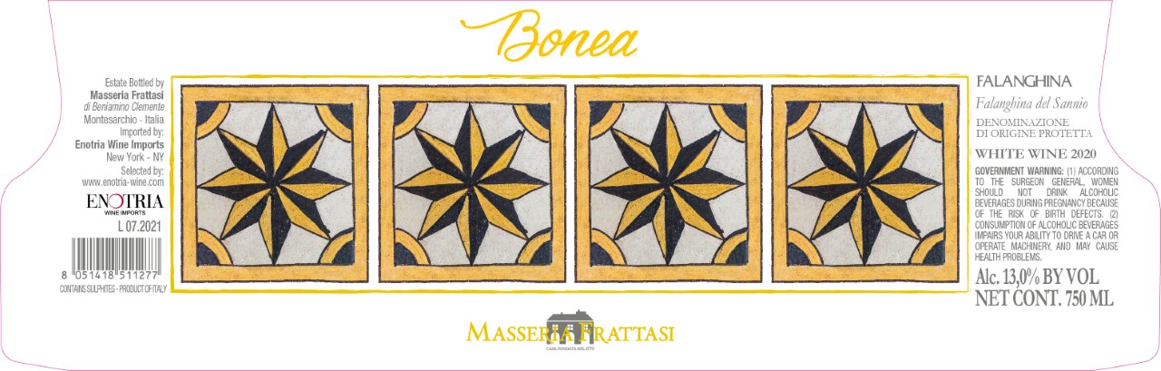 TABC label artwork for MASSERIA FRATTASI BONEA