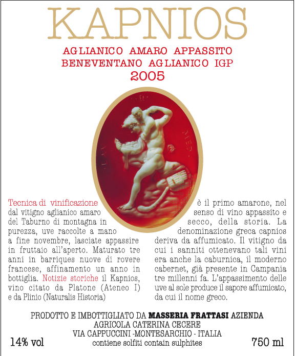 TABC label artwork for MASSERIA FRATTASI KAPINOS