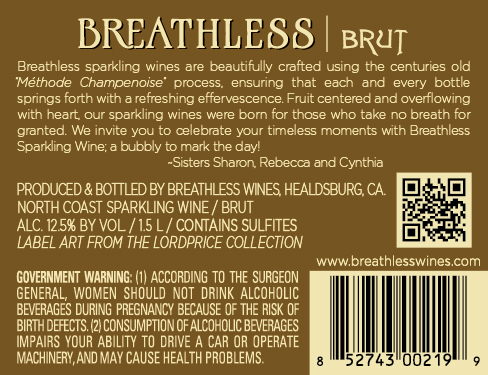 TABC label artwork for Breathless Brut