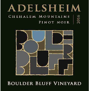 TABC label artwork for Adelsheim Vineyard Boulder Bluff Vineyard Pinot Noir