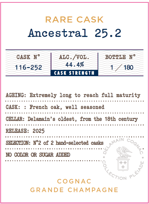 TABC label artwork for Delamain Ancestral