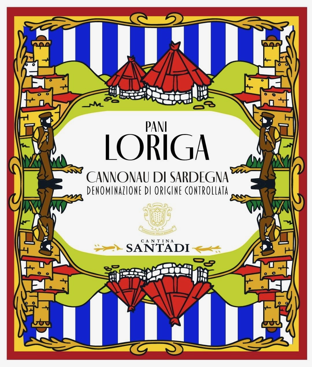 TABC label artwork for SANTADI PANI LORIGA CANNONAU