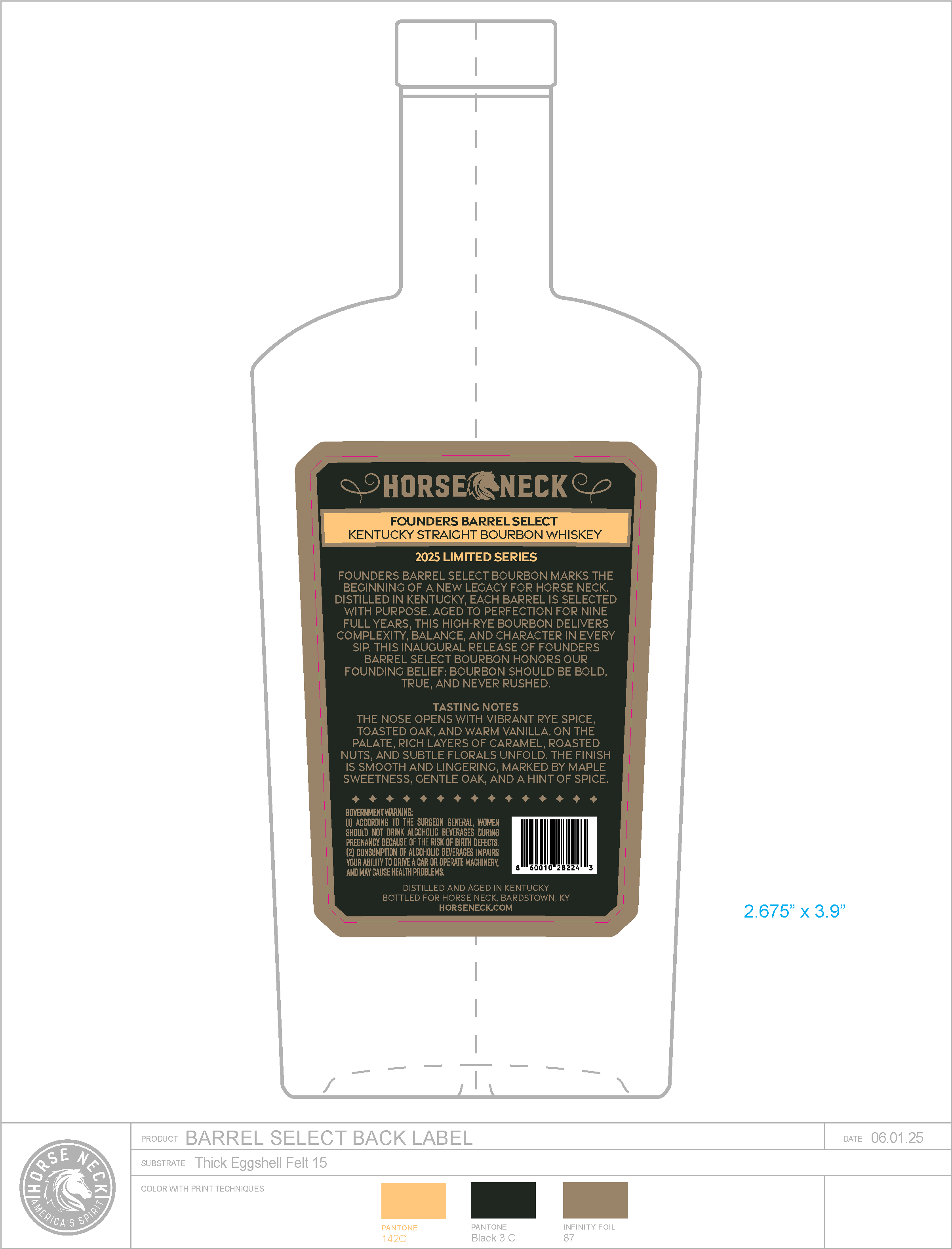TABC label artwork for Founders Barrel Select Bourbon