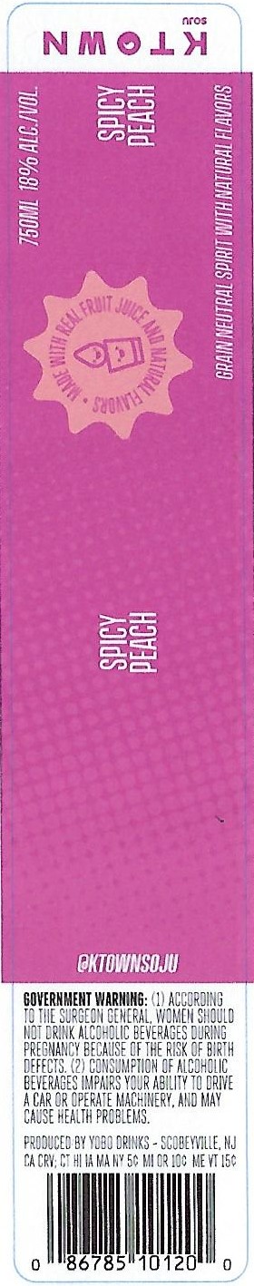 TABC label artwork for KTOWN SPICY PEACH