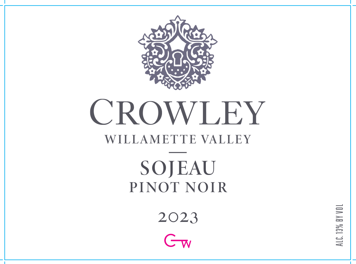 TABC label artwork for Crowley Sojeau Pinot Noir