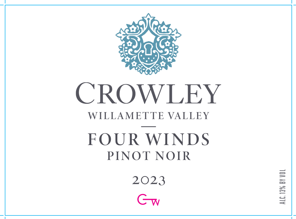 TABC label artwork for Crowley Four Winds Pinot Noir