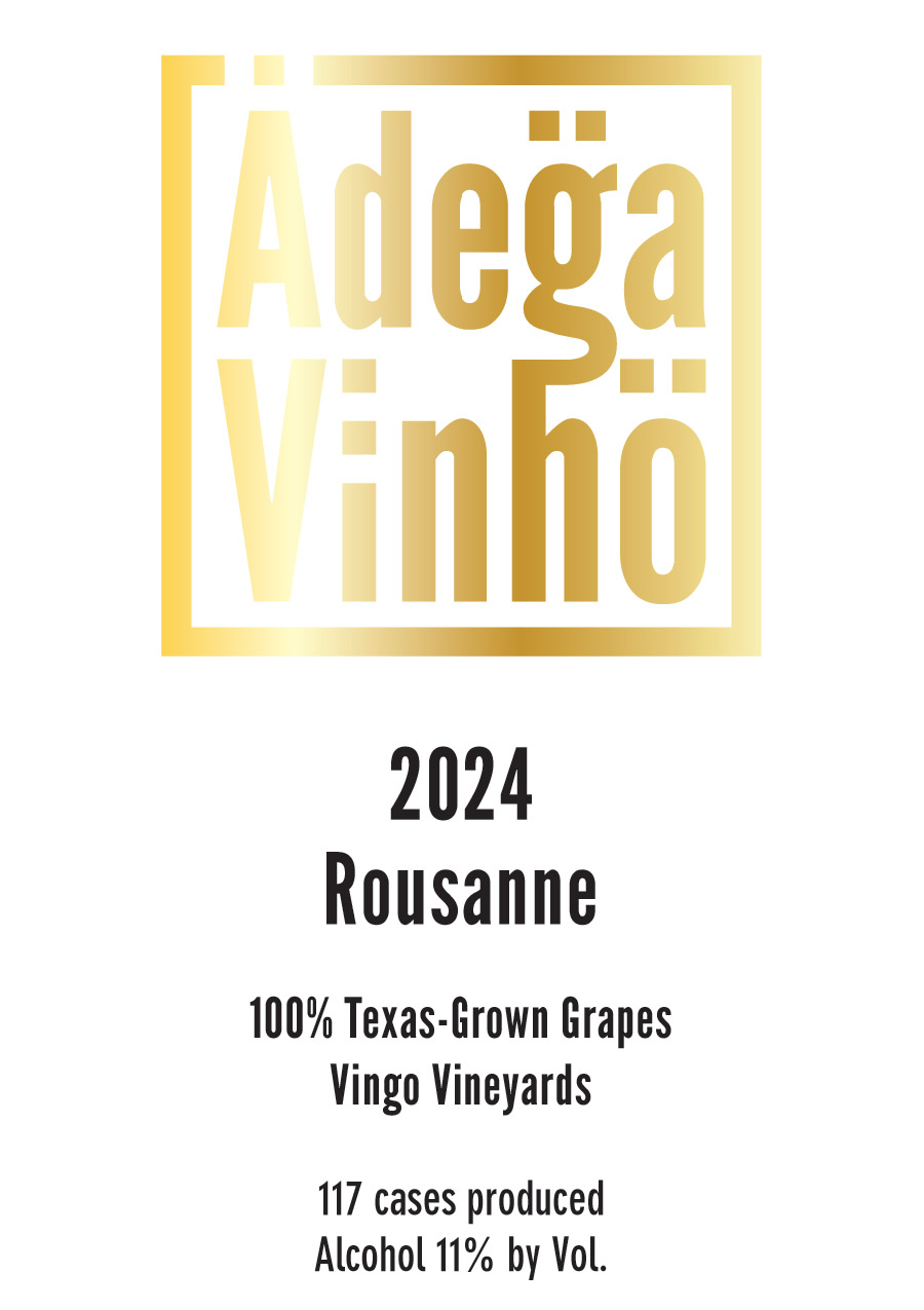 TABC label artwork for Adega Vinho Roussanne