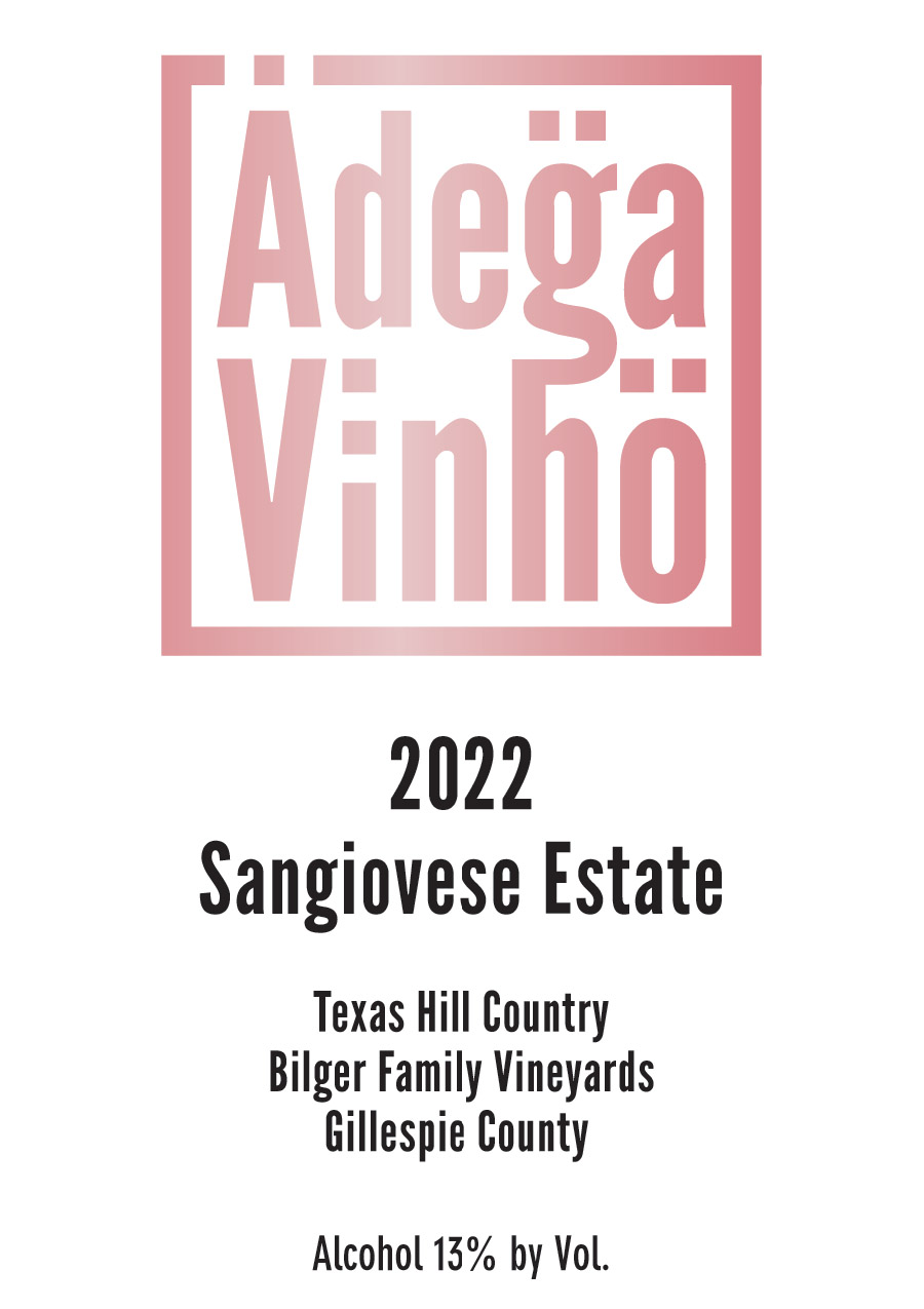 TABC label artwork for Adega Vinho Sangiovese