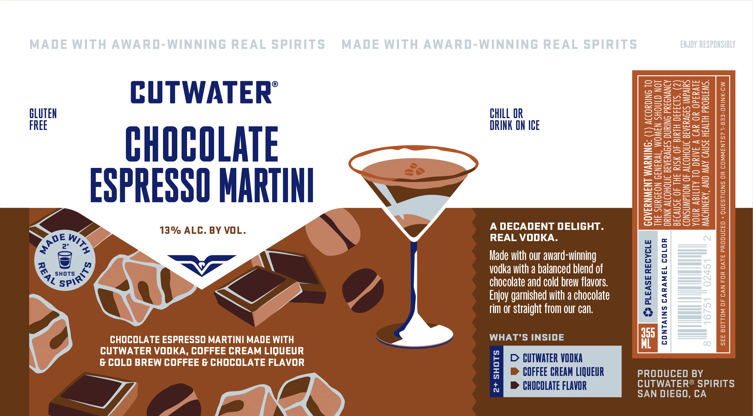 TABC label artwork for CUTWATER CHOCOLATE ESPRESSO MARTINI