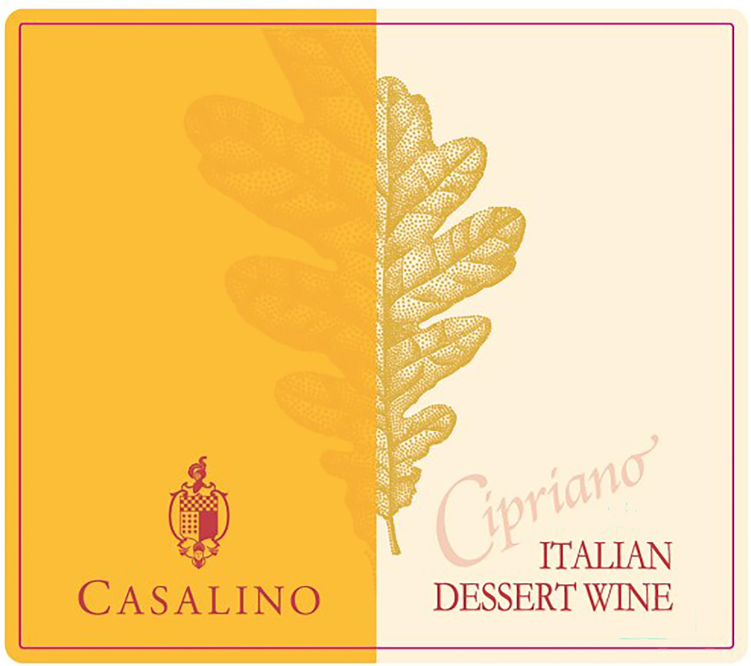 TABC label artwork for Casalino Dessert Wine