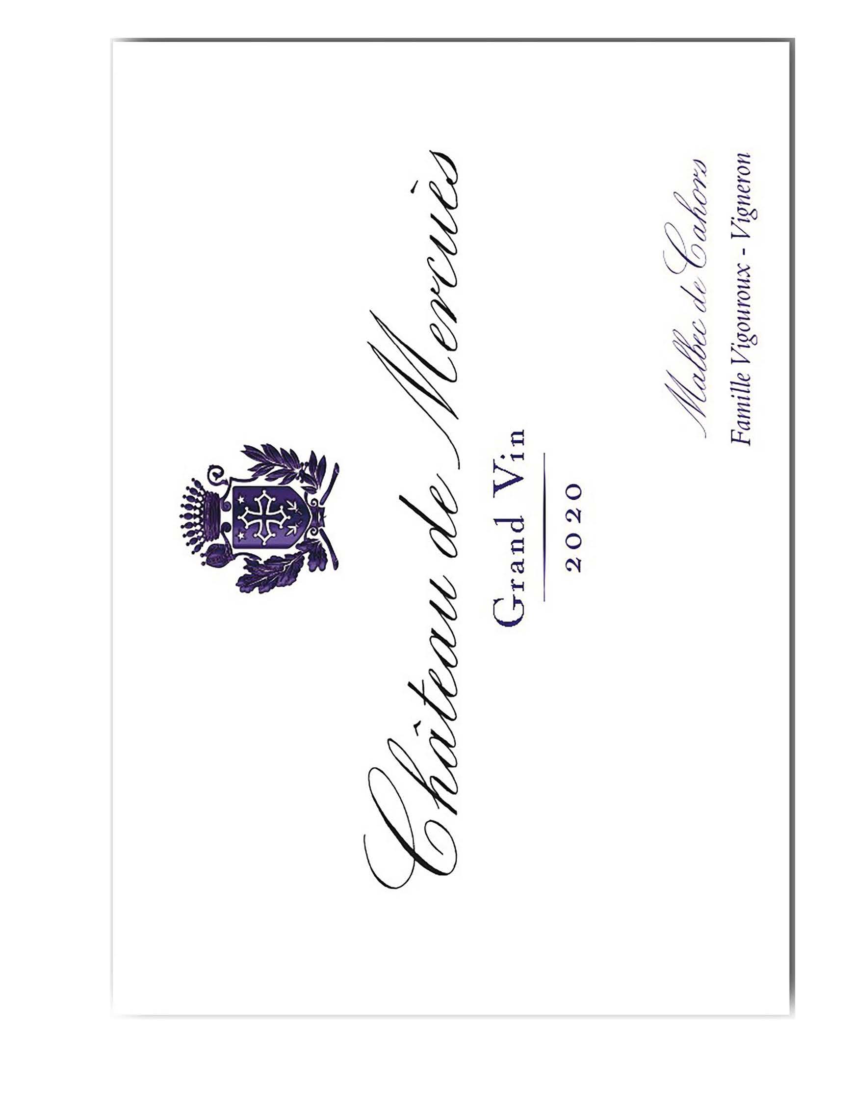 TABC label artwork for Chateau de Mercues Grand Vin Cahors