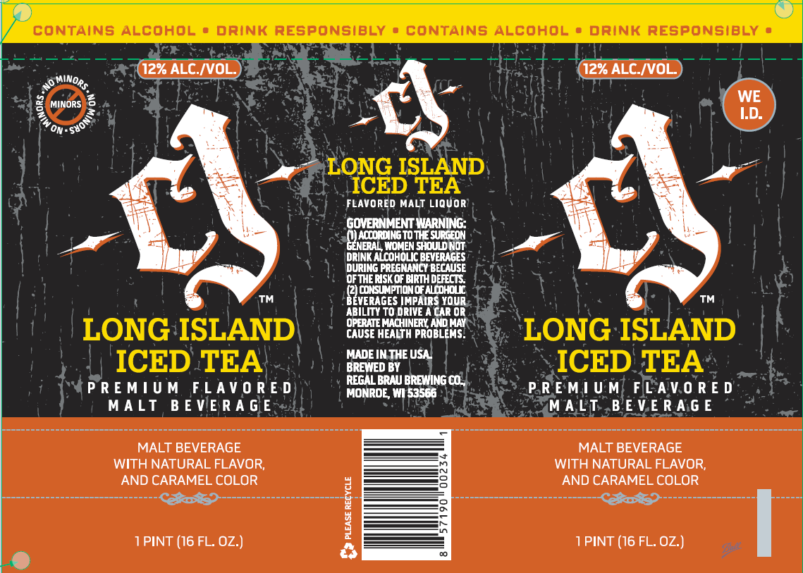 TABC label artwork for CJ Long Island Iced Tea