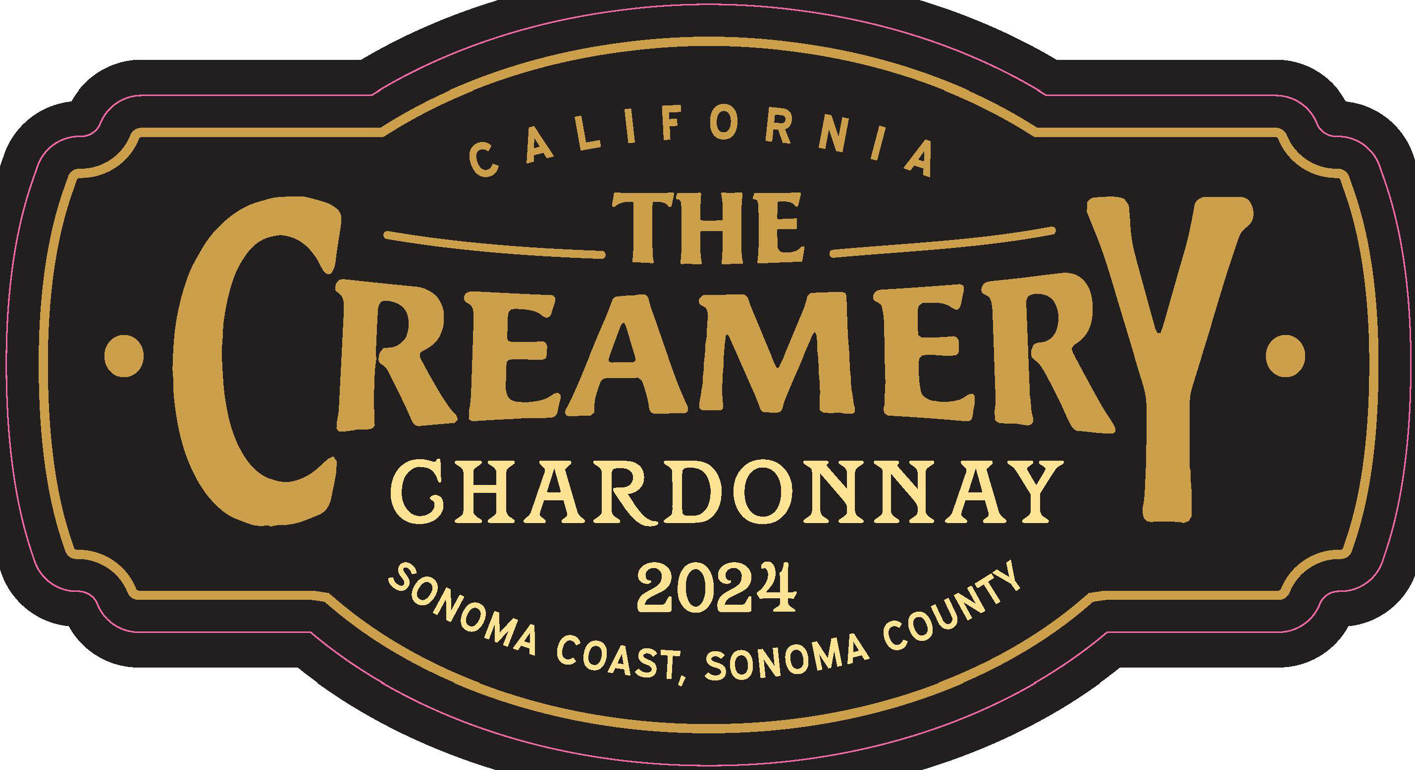 TABC label artwork for The Creamery Chardonnay Sonoma Coast Sonoma County