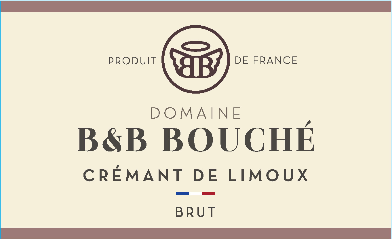 TABC label artwork for Domaine B&B Bouche Cremant de Limoux Sparkling Rose Wine, France