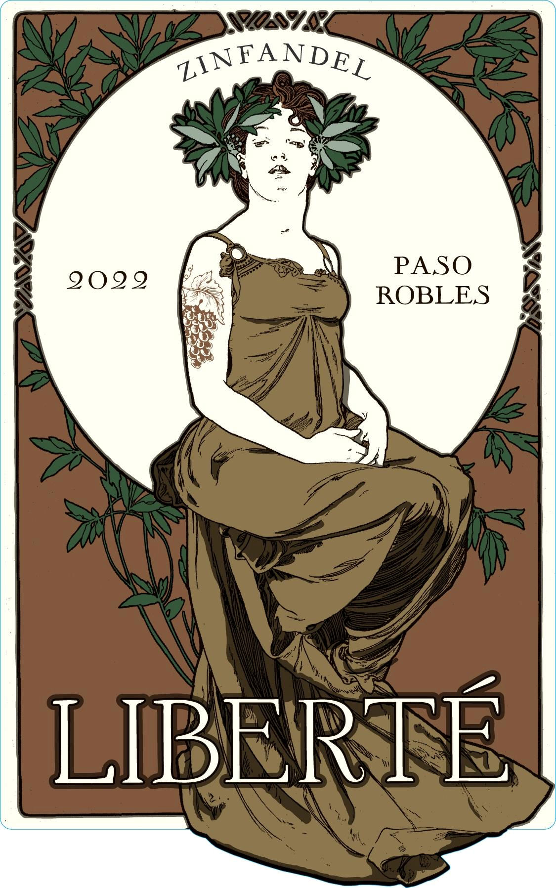 TABC label artwork for Liberte Zinfandel Paso Robles