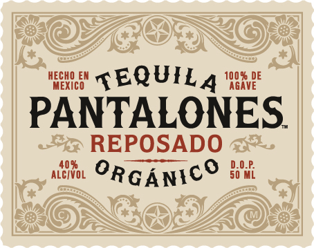 TABC label artwork for Pantalones Tequila Reposado Organico 100% De Agave
