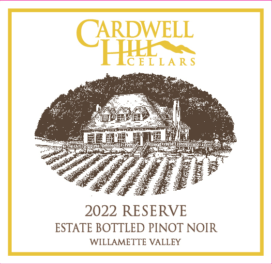 TABC label artwork for Cardwell Hill Cellars 2022 Reserve Pinot Noir
