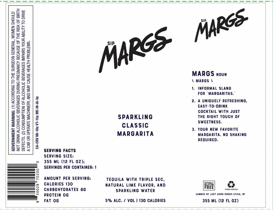 TABC label artwork for SIP MARGS SPARKLING CLASSIC MARGARITA
