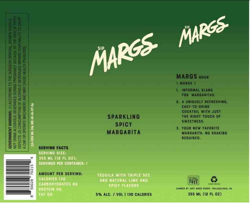TABC label artwork for SIPMARGS SPICY MARGARITA