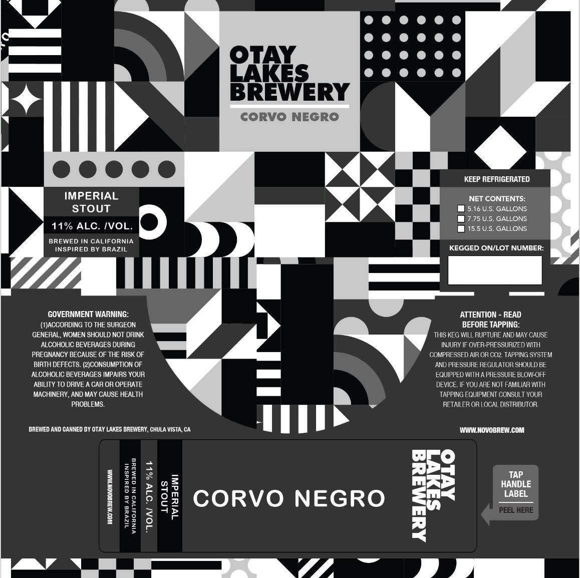 TABC label artwork for CORVO NEGRO