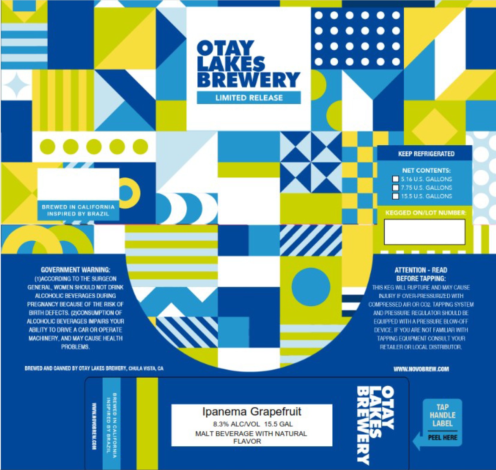 TABC label artwork for IPANEMA GRAPEFRUIT