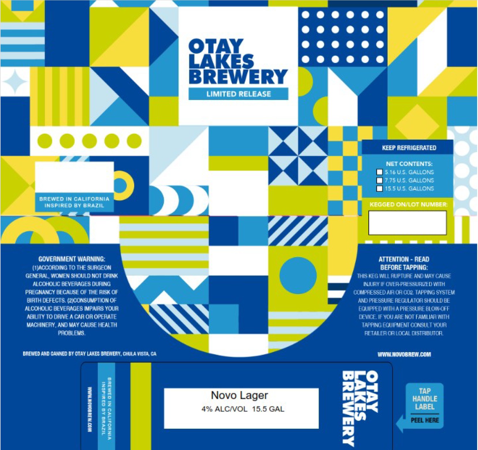 TABC label artwork for NOVO LAGER