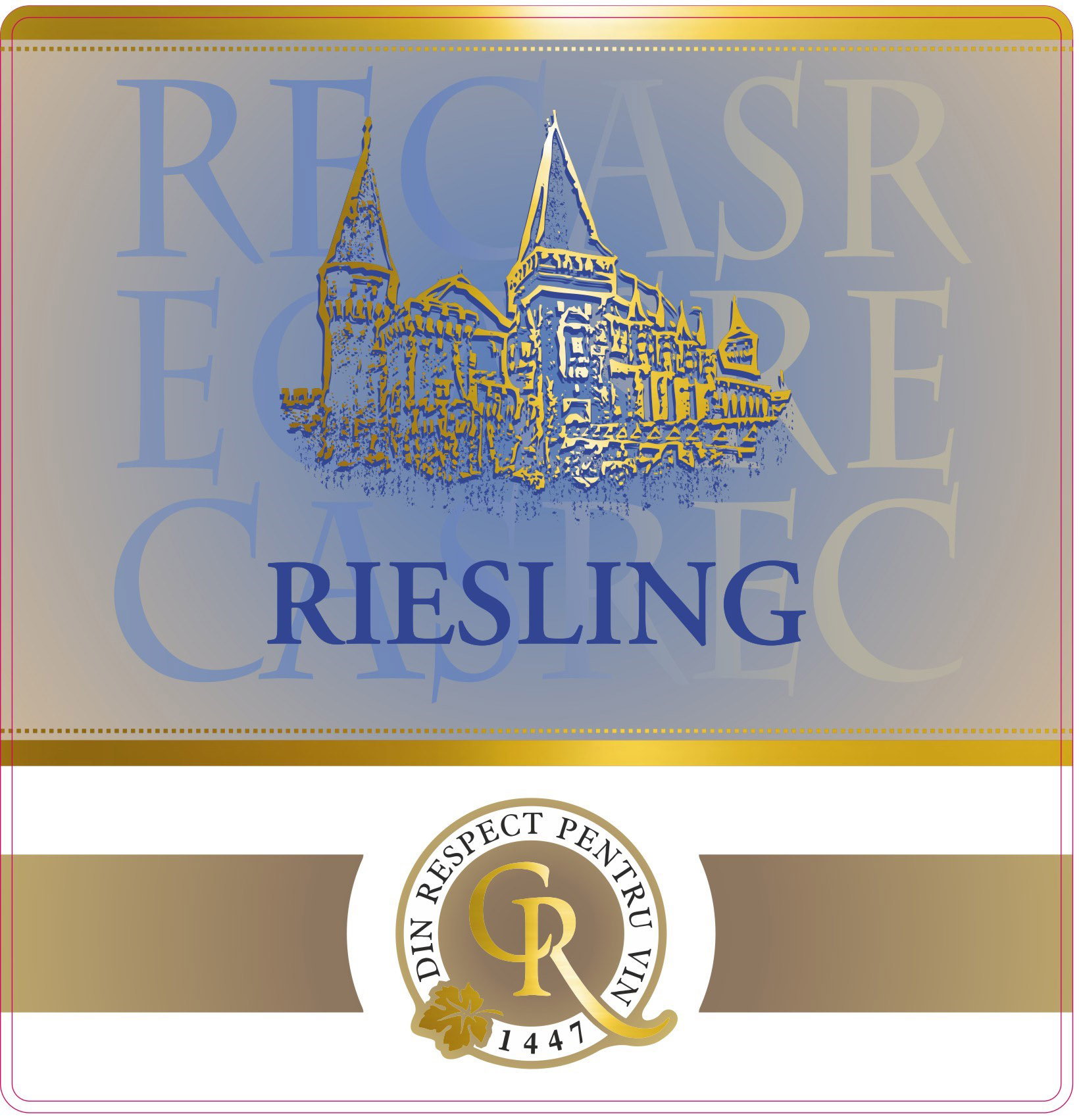 TABC label artwork for Recas Castle Riesling
