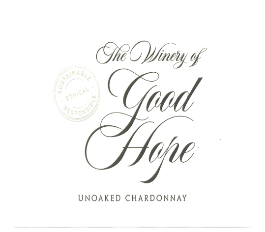 TABC label artwork for The Winery of Good Hope Unoaked Chardonnay