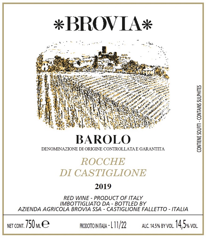 TABC label artwork for Brovia Barolo Rocche di Castiglione