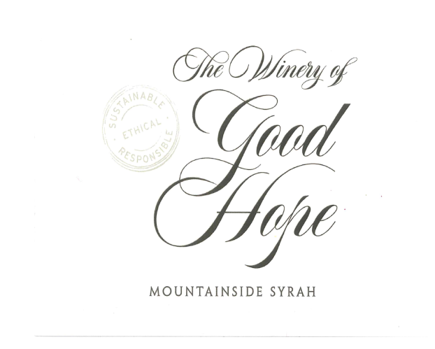 TABC label artwork for The Winery of Good Hope Mountainside Shiraz