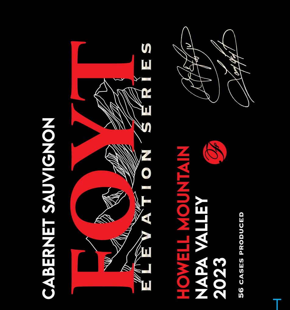 TABC label artwork for Foyt Wines Howell Mountain Cabernet Sauvignon
