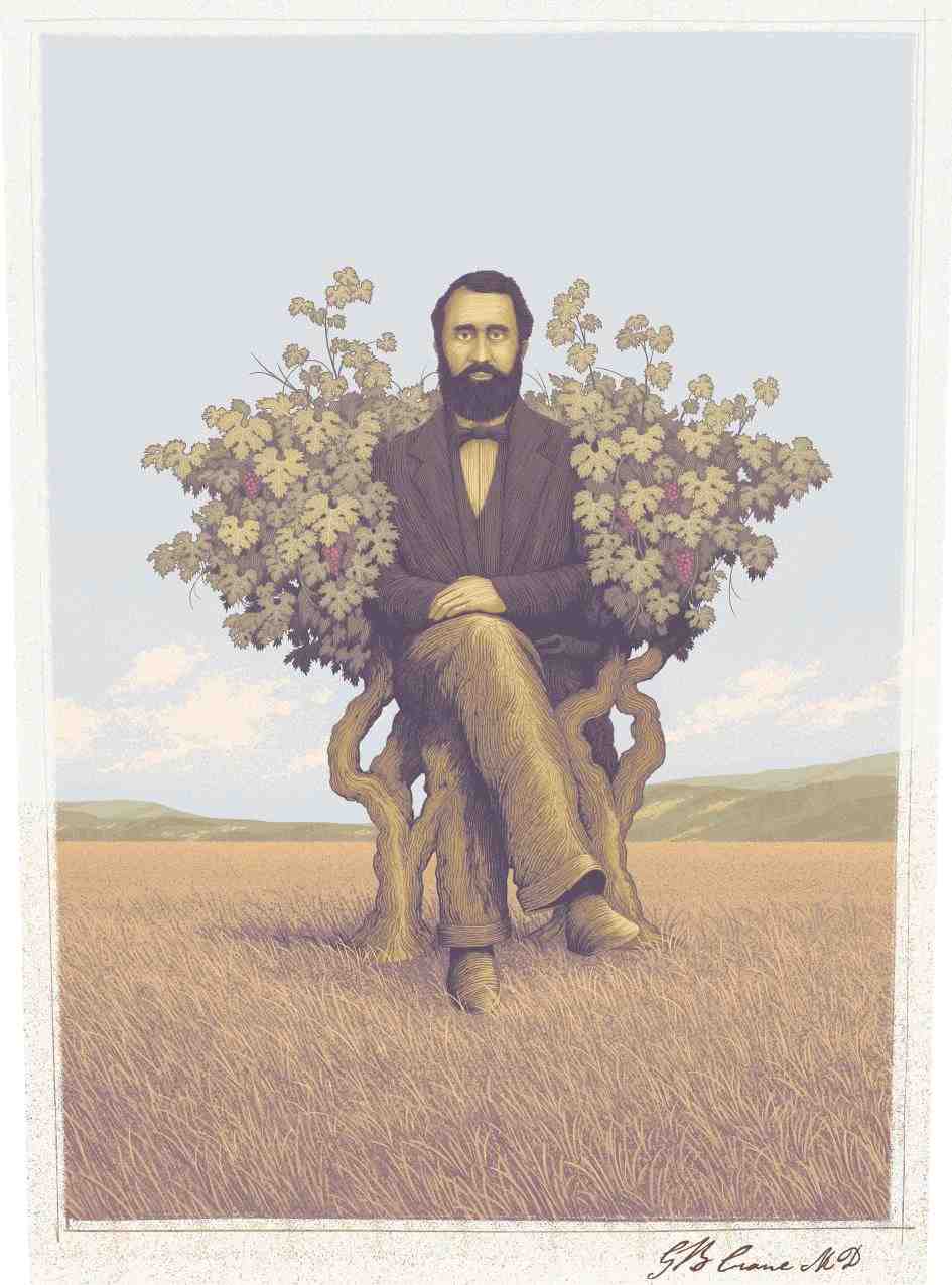TABC label artwork for The Crane Assembly George Red Wine St. Helena