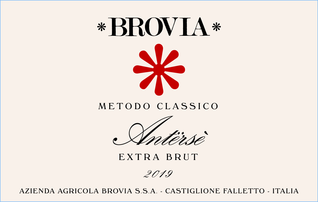 TABC label artwork for Brovia Spumante Anterse Metodo Classico Extra Brut