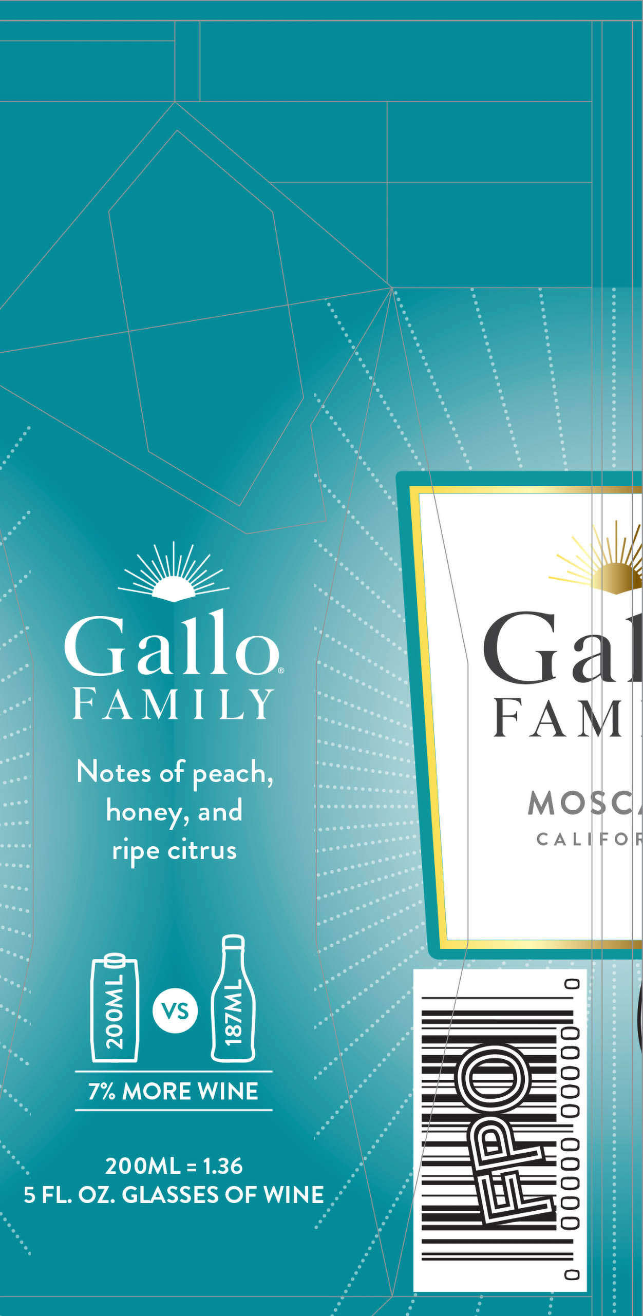 TABC label artwork for Gallo Family Moscato California