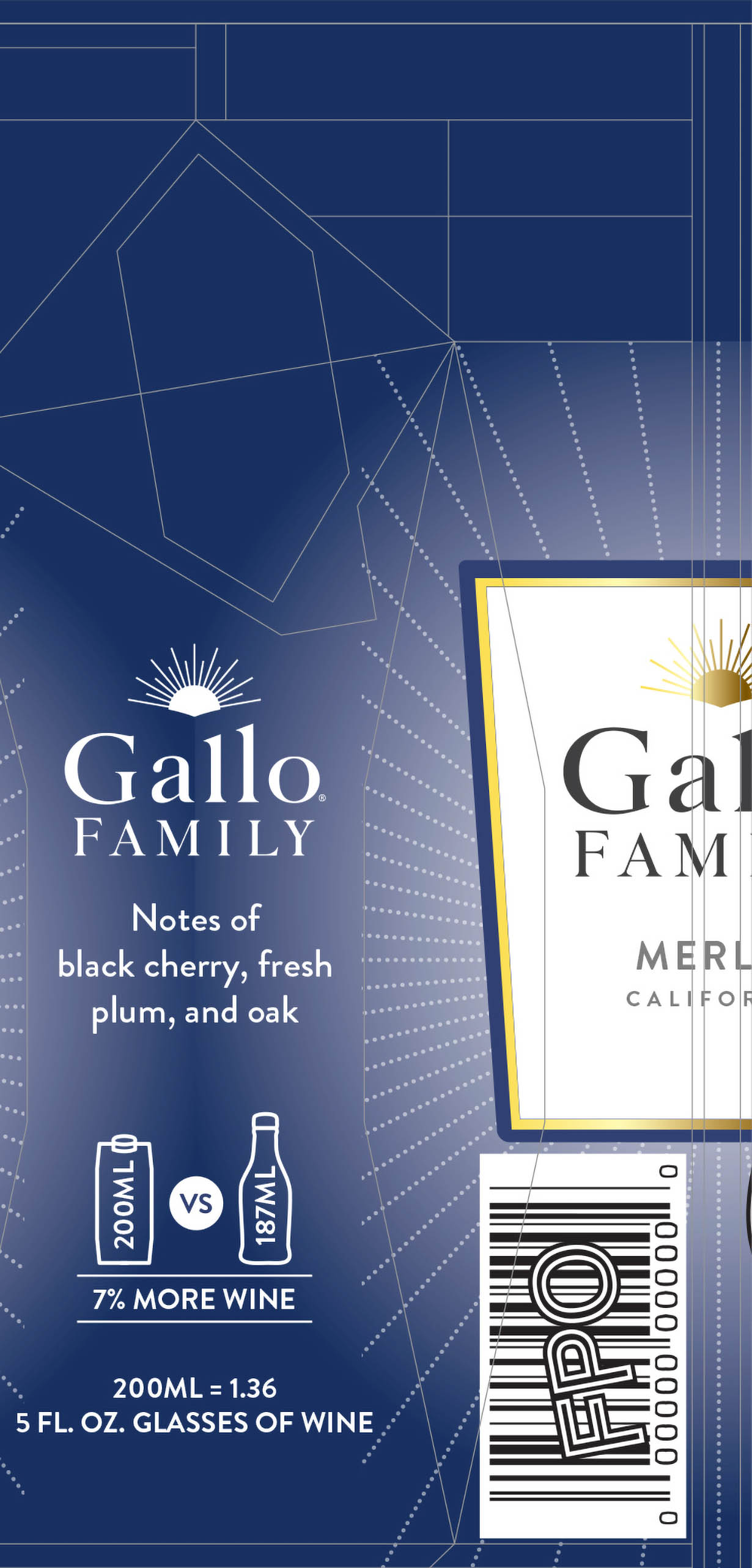 TABC label artwork for Gallo Family Merlot California