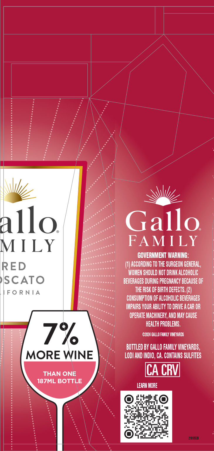 TABC label artwork for Gallo Family Red Moscato California