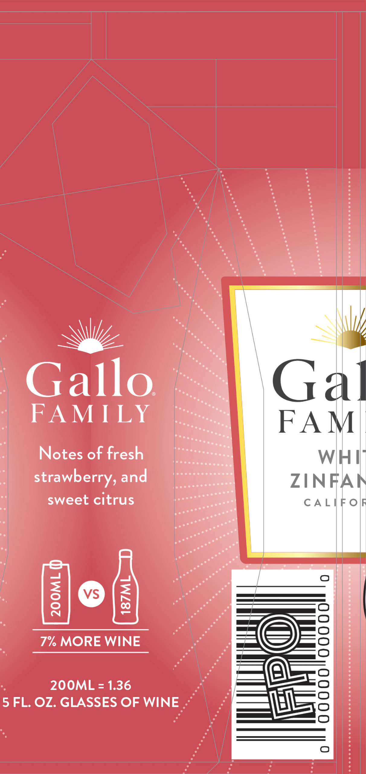 TABC label artwork for Gallo Family White Zinfandel California