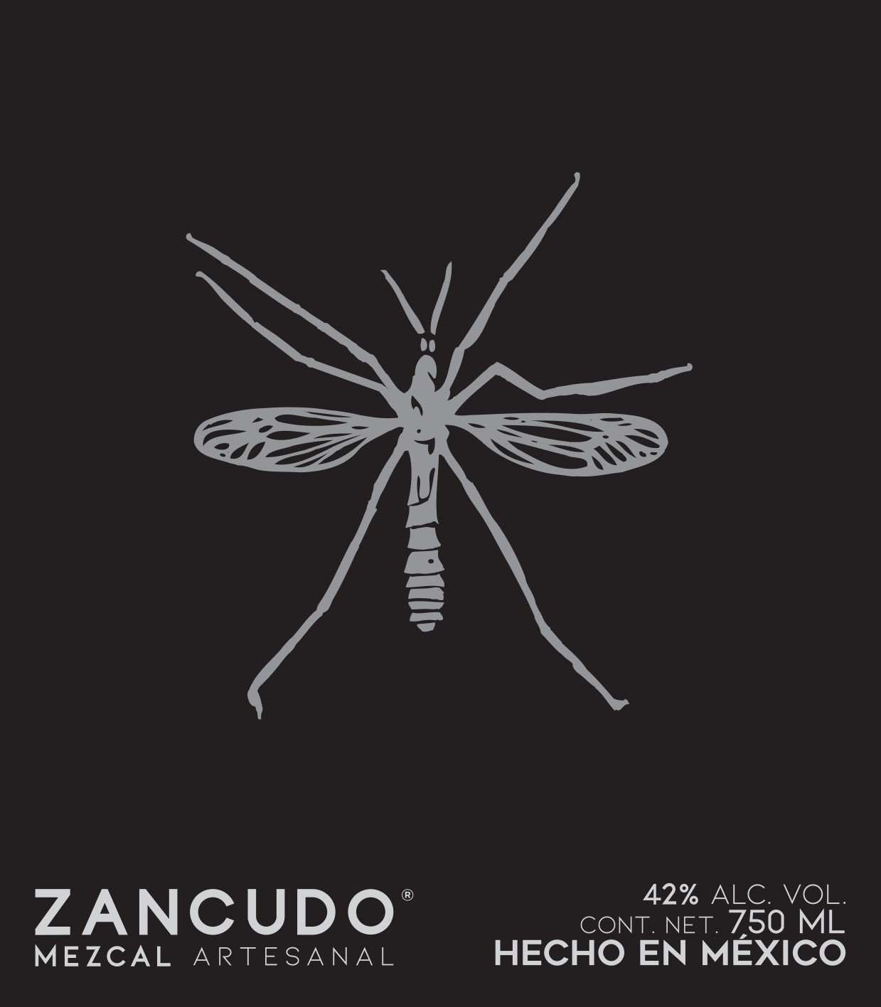 TABC label artwork for Zancudo Mezcal Artesanal Tobalá