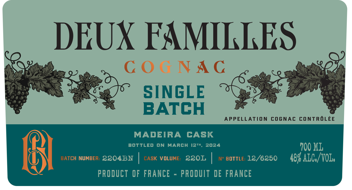 TABC label artwork for Deux Familles Madeira Cask