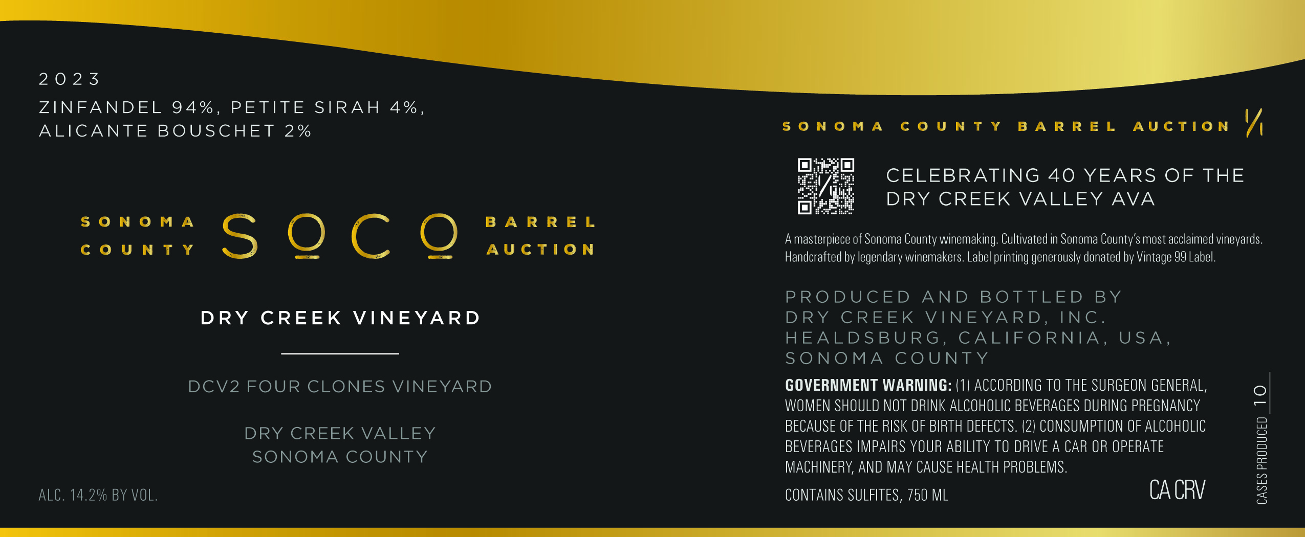 TABC label artwork for DRY CREEK VINEYARD RED