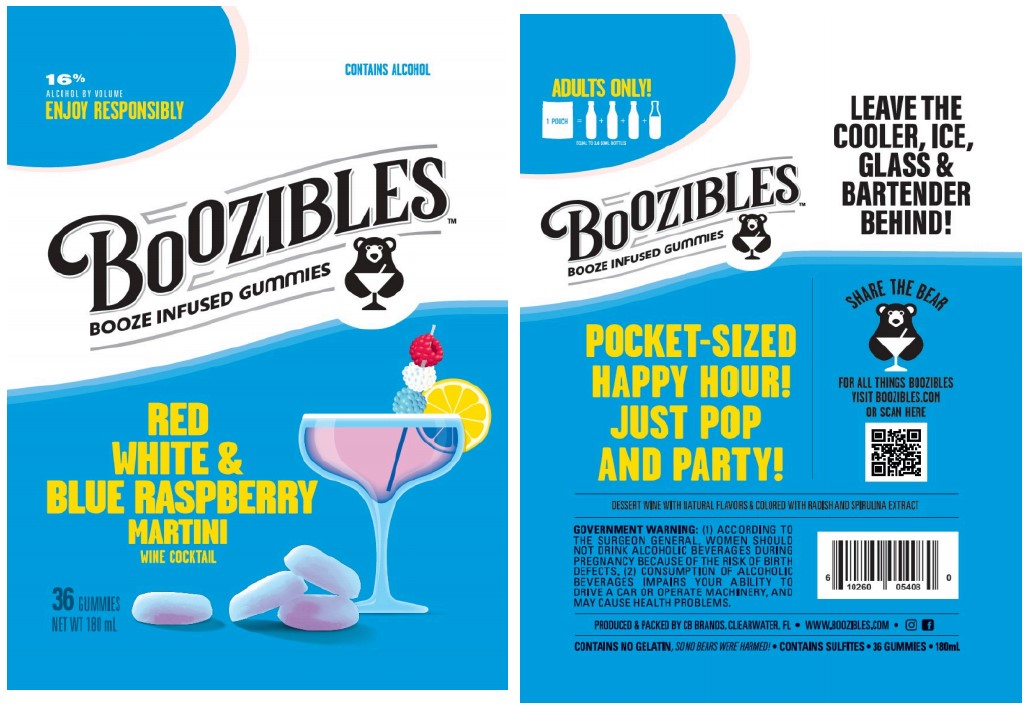 TABC label artwork for BOOZIBLES RED WHITE AND BLUE RASPBERRY